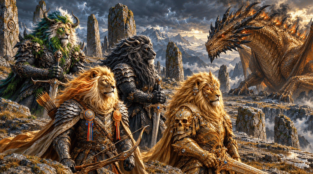 Combat scene from The Ash-Choked Menhirs of Skydance