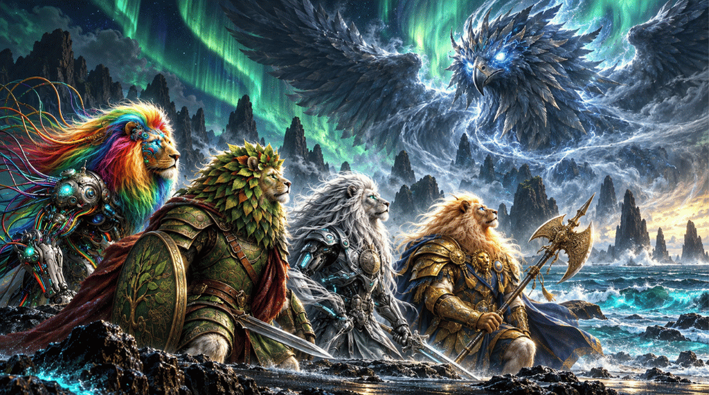 Combat scene from The Emerald Gale of Skagafjord